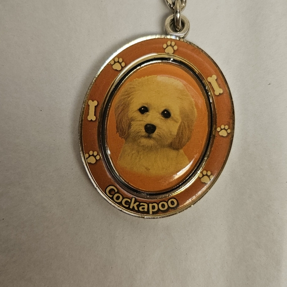 Cockapoo Orange Colored Dog Keychain Pet Lovers Keepsake Gift. - Picture 2 of 4